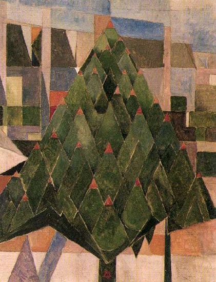 Theo van Doesburg Tree with houses. china oil painting image